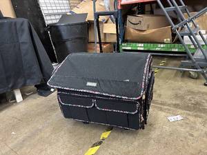 lot 33 image: Duffel Bag - Soft-Sided Black with Clear-Lid Pockets