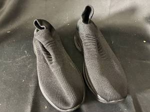 lot 43 image: Knit Sock Sneakers - Slip-On, Black