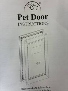 lot 51 image: Pet Door Panels & Cutting Template - Instruction Manual Included