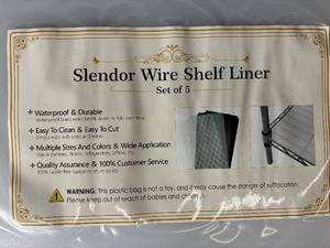 lot 64 image: Wire Shelf Liner - Slendor Set of 5