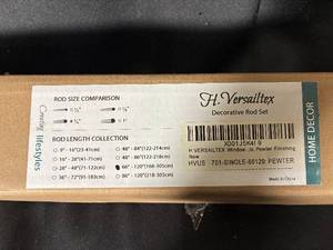 lot 97 image: Decorative Rod Set - H. Versailtex Pewter Finish