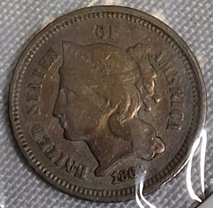 1868 Three-Cent Nickel