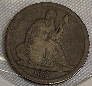 lot 30 image: 1837 Seated Liberty Dime, Type 1, No Stars.