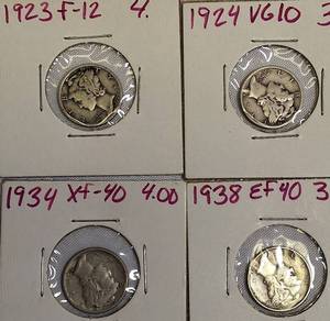 lot 36 image: 1923 -1938 Mercury Dimes