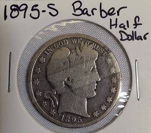 lot 55 image: 1895-S Barber Half Dollar.