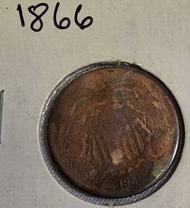 lot 58 image: 1866 Two-Cent Coin