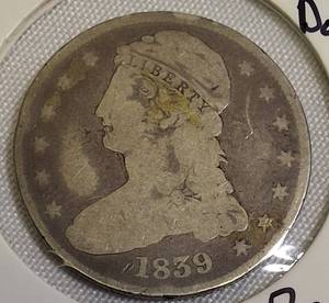 1839 Capped Bust Half Dollar