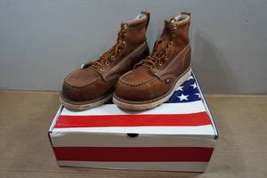 lot 14 image: Thorogood Mens 8 Tobacco America Heritage Series Work Boots - Size 9