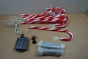 lot 64 image: Christmas Candy Cane Solar Lights