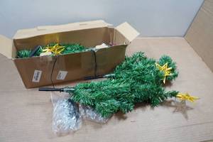 lot 66 image: Miniature Christmas Tree Driveway Runners with Solar Lights