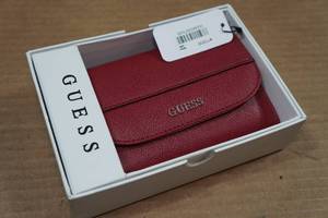 lot 102 image: Guess Katiana Double Date Red Leather Wallet