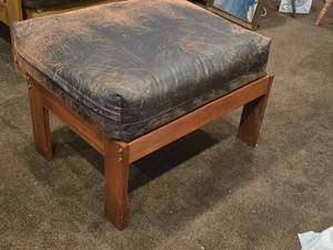 lot 710 image: Wooden Foot Stool with Cushion