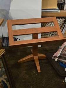 lot 753 image: Vintage Danish Modern Wooden Music Stand  Adjustable