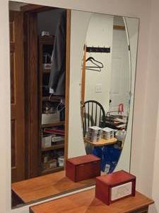 lot 772 image: Wall Mirror (frameless) 31 12 x 38