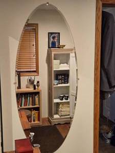 lot 773 image: Oval Wall Mirror with Beveled Edge (frameless) 24 x 55