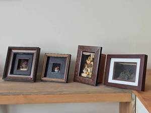 lot 808 image: Lot of (4) Assorted Wood Picture Frames