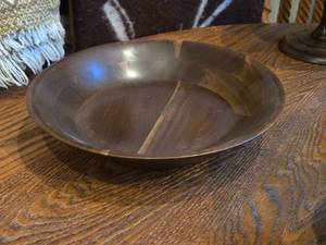 lot 882 image: Handcrafted Black Walnut Wood Serving Bowl by Vermillion