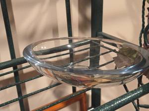 lot 951 image: Vintage 7 12 Mid Century Modern Danish by Georg Jenson Cut and Polished Crystal Oval Bowl