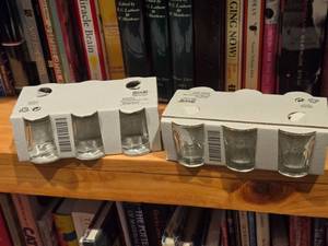 lot 971 image: Lot of (2 Boxes) Glass Shot Glasses by Ikea 2oz 6-count ( 12 total items ) (in original packaging)