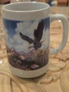 lot 1029 image: Bald Eagle Nest (design Wayne Weberbauer theme Coffee Mug by Otagiri (Japan)
