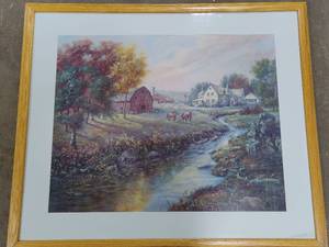 lot 72 image: Signed Carl Valente Framed Art