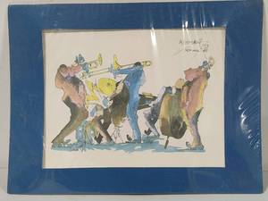 lot 71 image: Rare Signed Leo Meiersdorff New Orleans Jazz Artwork