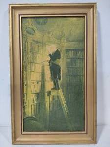 lot 78 image: The Bookwarm Framed Art