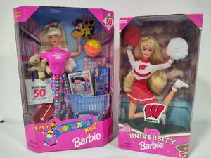 lot 46 image: Barbie Im a Toys R Us Kid & University Barbie Dolls New in Box