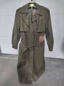 lot 20 image: Vintage Army Green Ladies Trench Coat (Size 16 Tall)