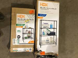 lot 11 image: Lot of Assorted Storage Shelving Various Models and Conditions  Customer Returns See Pictures