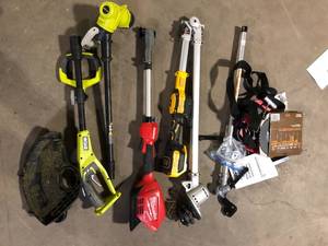 lot 13 image: Lot of Assorted Powered Lawn Care Items  For Parts Various Models and Conditions  Customer Returns See Pictures