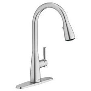 lot 3 image: Lot of American Standard Fairbury 2S Single-Handle Pull-Down Sprayer Kitchen Faucet in Stainless Steel  Customer Returns See Pictures