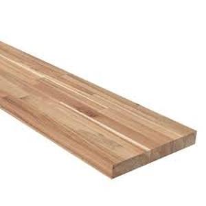 lot 5 image: HARDWOOD REFLECTIONS Solid Wood Butcher Block Shelf 48in. W X 12in. D X 1.5in. H in Unfinished Acacia  Customer Returns See Pictures