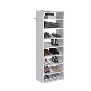 lot 23 image: Closet Evolution Essential Shoe 25 in. W Classic White Wood Closet Tower Customer Returns See Pictures