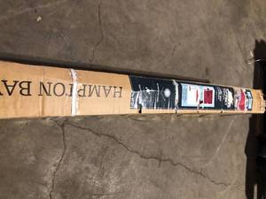 lot 49 image: Hampton Bay 8 ft. Square Aluminum and Steel Cantilever Offset Outdoor Patio Umbrella in Chili Red  Customer Returns See Pictures