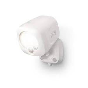 lot 60 image: Ring Smart Lighting White Motion Activated Outdoor Integrated LED Spotlight Battery Customer  Returns See Pictures