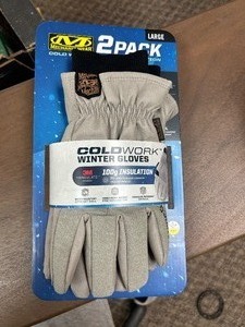 lot 39 image: Mechanix Wear 2 Pack Insulated Durahide Cold Work Winter Gloves - MSRP $30