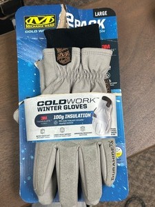 lot 41 image: Mechanix Wear 2 Pack Insulated Durahide Cold Work Winter Gloves - MSRP $30