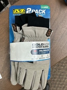 lot 43 image: Mechanix Wear 2 Pack Insulated Durahide Cold Work Winter Gloves - MSRP $30
