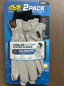 lot 45 image: Mechanix Wear 2 Pack Insulated Durahide Cold Work Winter Gloves - MSRP $30