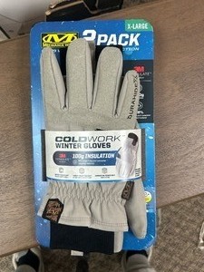 lot 53 image: Mechanix Wear 2 Pack Insulated Durahide Cold Work Winter Gloves - MSRP $30