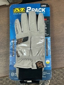 lot 55 image: Mechanix Wear 2 Pack Insulated Durahide Cold Work Winter Gloves - MSRP $30