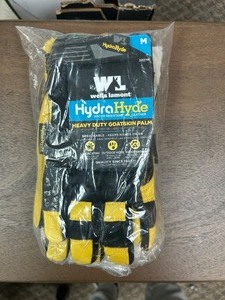 lot 60 image: (Medium) Wells Lamont Mens HydraHyde Leather Work Gloves 3-Pairs - MSRP $45