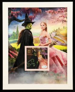 lot 1 image: Ariana Grande & Cynthia Erivo Signed Custom Framed Wicked Soundtrack CD Album Insert Display (AutographCOA)