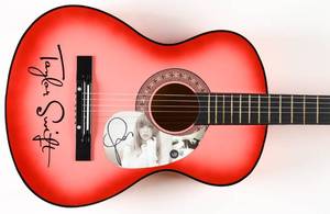 lot 4 image: Taylor Swift Signed 38 Acoustic Guitar (Beckett)