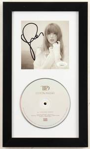 lot 7A image: Taylor Swift Signed Custom Framed Tortured Poets Department CD Insert Display with Disc (Beckett)