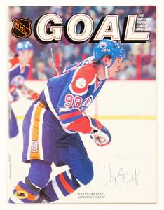 lot 28 image: Wayne Gretzky Signed 1983 Goal Magazine (CAS)