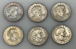 lot 8 image: 1979 D Susan B Anthony One Dollar Coins