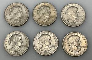 lot 9 image: 1980 P Susan B Anthony One Dollar Coins