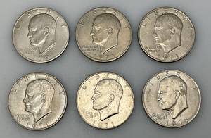 lot 10 image: 1971 D Eisenhower One Dollar Coins
